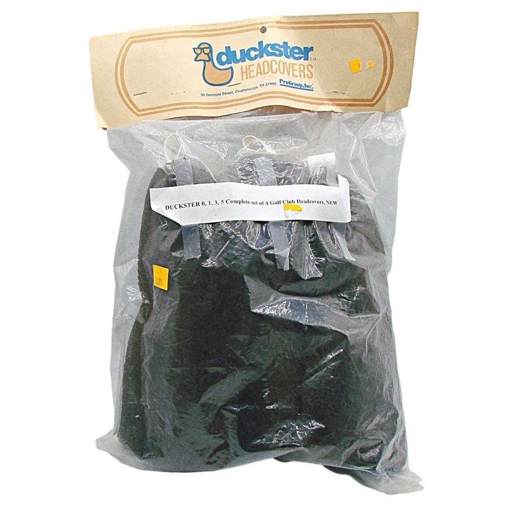NEW Set 4 Duckster Golf Headcovers Plush Blade Putter Pro Group Brown 0, 1, 3, 5